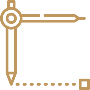 Pictogramme compas exprimant l'étude de faisabilité - La Serre - Conseil et programmation architecturale - Assistance à maîtrise d'ouvrage (AMO)